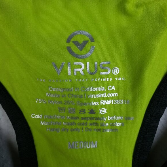 Virus Intl Ascend Singlet Powerlifting Weightlifting Black Neon Green size M - Picture 3 of 11